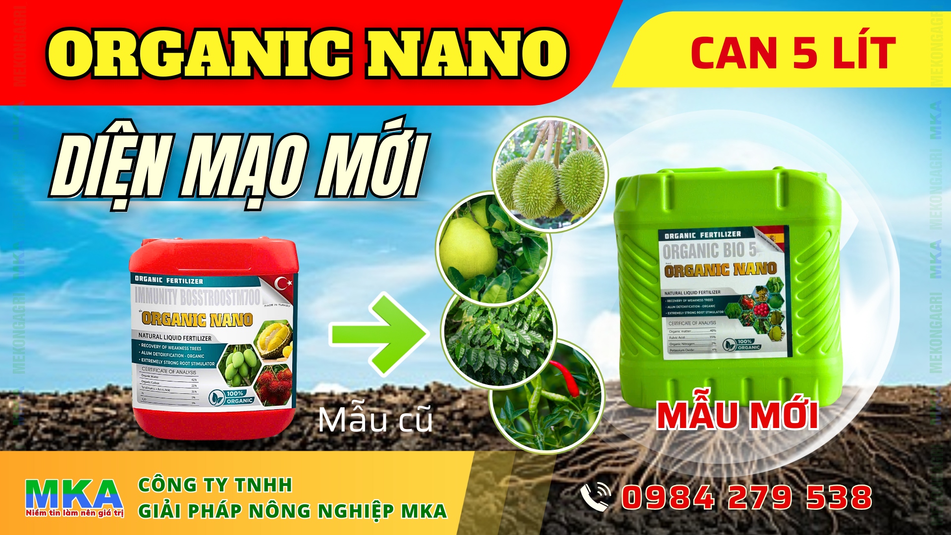 organic nano mka can 5 lít
